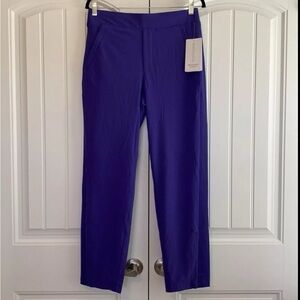 NWT Athleta Brooklyn Lined Pants Purple‎ Noble Blue Women's Size 8